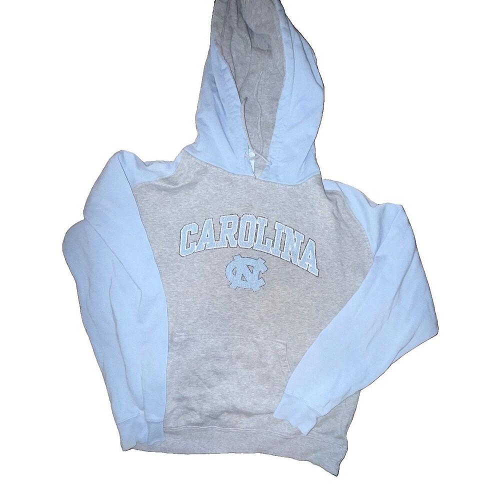 Vintage Mens L Faded Spell Out University of North Carolina Hoodie Sweatshirt